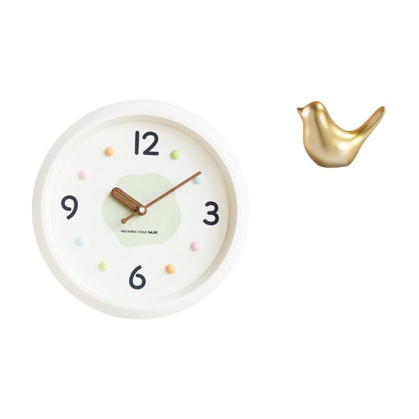 Reloj De Pared Moderno Con Números Grandes Y Movimiento Silencioso, Con Figura De Pájaro Dorado, Estatua De Animal Para Decoración Del Hogar, La Oficina, El Estudio O La Sala De Estudio.