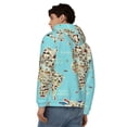 thumbnail image 4 of Uemuo World Travel Line Icons Map for Men's Fashion Full-zip Hoodies & Sweatshirts with Kangaroo Pocket, Zip-up Hooded Sweatshirt, Moisture Wicking & Breathable-Medium, 4 of 5