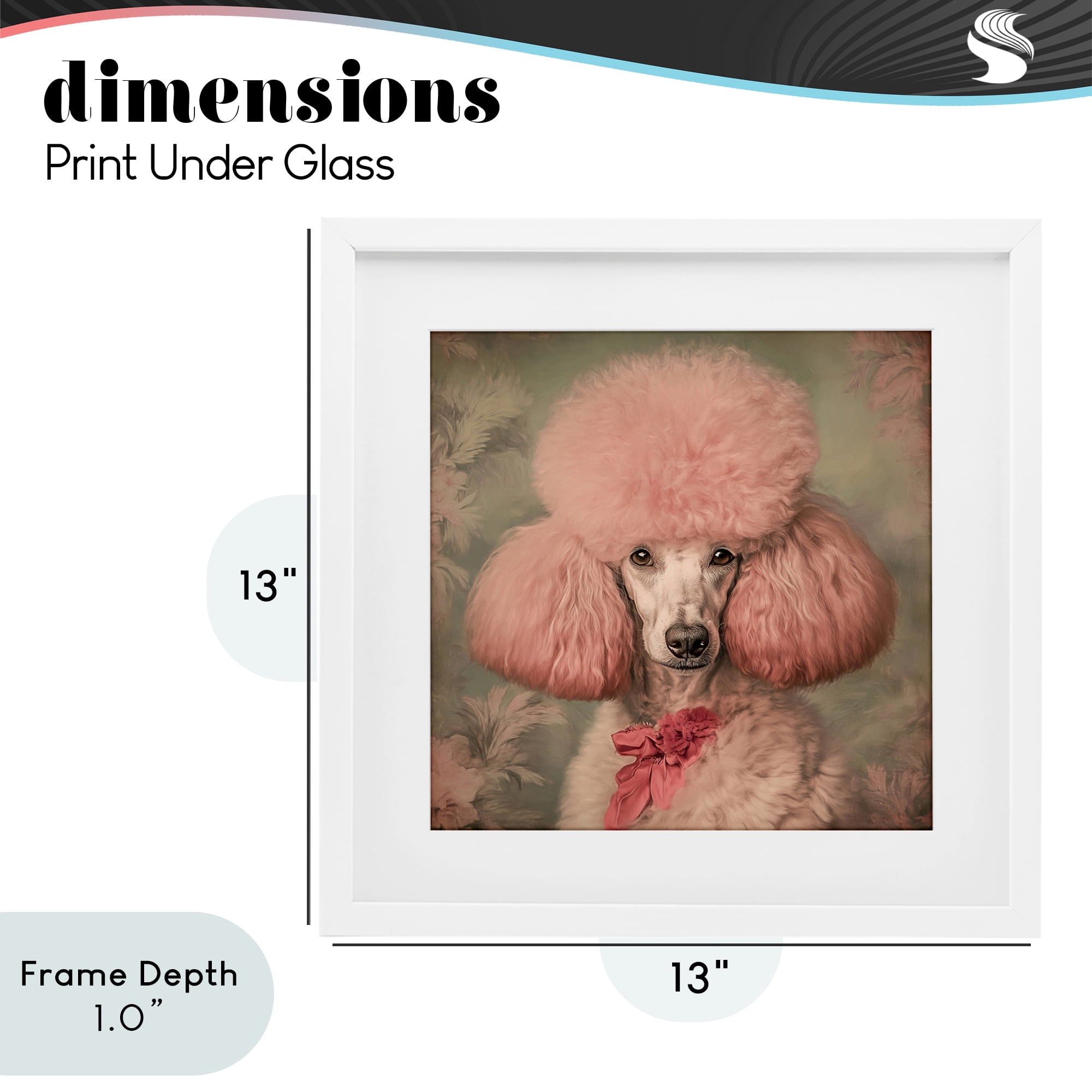 Stupell Industries Miss Baroness Blush White Framed Print Under Glass, design by Tina LeCour