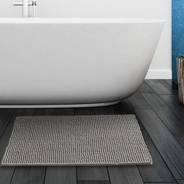Wendana Bathroom Rugs Non Slip Fluffy Microfiber Bath Mats Fluffy Microfiber Bath Mats