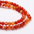 thumbnail image 3 of Red Agate Beads 4mm Natural Gemstone Beads, Smooth Round Loose Beads (1 Strand - 90pcs), 3 of 5