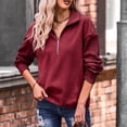 thumbnail image 2 of Mujeres moda casual sólido manga larga camiseta top blusa pulóver Fridja fjkfkj7897, 2 of 7
