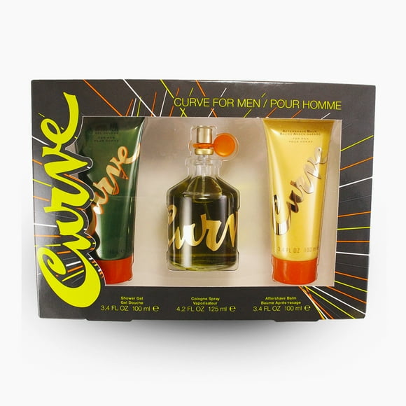 Curve 3 Pc. Gift Set ( Cologne Spray 4.2 Oz + After Shave Balm 3.4 Oz + Shower Gel 3.4 Oz ) for Men by Liz Claiborne
