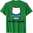 thumbnail image 2 of Hello Kitty Character Front and Back T-Shirt Cute 2 sides printed Tee For Men Women Cat Lovers, Irish Green Color, Size M, 2 of 3