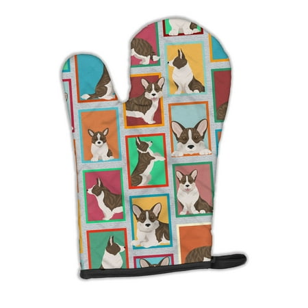 

Lots of Brindle Cardigan Corgi Oven Mitt 8.5 in x 12 in