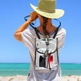 thumbnail image 6 of TACILIP Backpack, Heavy Duty Clear Backpack, Mini Gym Drawstring Bag for Student School Supplies Camping Travel, 6 of 8