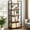 Vintage Brown, variant on JAMFLY 5 Tiers Bookshelf, Classically Tall Bookcase Shelf, Book Rack,Modern Book Holder in Bedroom/Living Room/Home/Office, Ivory