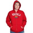 thumbnail image 3 of Venezuela Country Flag Soccer Fan Unisex Fleece Graphic Zip Up Hoodie Brisco Brands 3X, 3 of 5