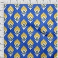 thumbnail image 4 of oneOone Cotton Poplin Twill Blue Fabric Asian Ikat Dress Material Fabric Print Fabric By The Yard 56 Inch Wide, 4 of 4