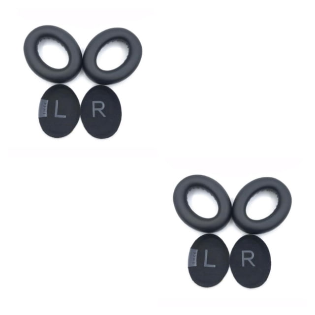 Bearachild 1 par de almohadillas de cuero para auriculares, almohadillas de repuesto para auriculares, accesorios modificados, piezas de repuesto Negro 2Conjunto