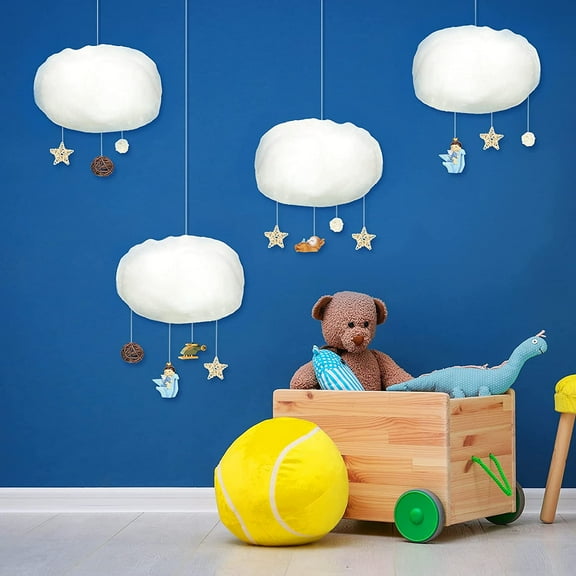 Artificial Cloud Props Imitation Cotton 3D Cloud Room DIY Decorative Hanging Ornament Decoration Art Stage Wedding Party for Stage Show Christmas Wedding Birthday Party Decor