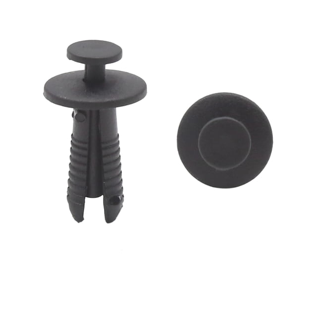 100Pcs 6mm Agujero Panel Tapizado de Coche Grapas Remache Plástico Negro