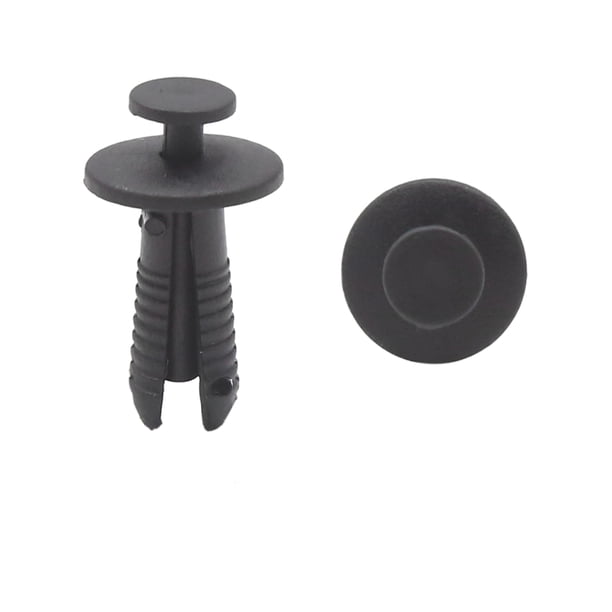 100Pcs 6mm Agujero Panel Tapizado de Coche Grapas Remache Plástico Negro