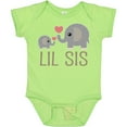 thumbnail image 3 of Inktastic Little Sister Elephant Girls Baby Bodysuit, 3 of 5