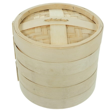 Minkissy 1Set Bamboo Dumpling Steamer Basket Practical Kitchen Steaming Accessory