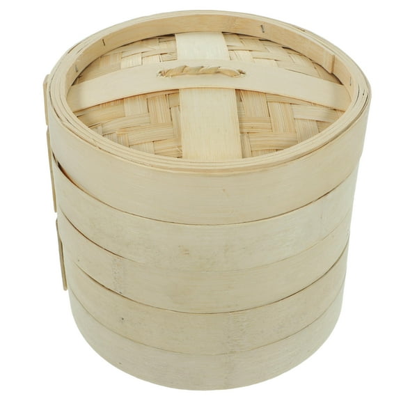 Minkissy 1Set Bamboo Dumpling Steamer Basket Practical Kitchen Steaming Accessory