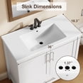 thumbnail image 3 of Freestanding Bathroom Vanity with Integrated Sink, Wood Storage Cabinet with Soft Close Doors and Drawer, Modern Floor Standing Vanity Set for Bathroom Organization, Multiple Sizes Colors Available, 3 of 7