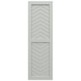 thumbnail image 5 of Ekena Millwork 12"W x 53"H True Fit PVC Two Panel Chevron Modern Style Fixed Mount Shutters, Hailstorm Gray (Per Pair - Hardware Not Included), 5 of 9