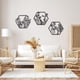 thumbnail image 3 of Set de 3 flores metálicas OYEFLY para decoración de pared, diseño de granja, color negro, 3 of 7