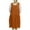 Orange, variant on YanHoo Women's Linen Dresses Retro Sleeveless Round Neck Casual Tank Dress Loose Summer Solid Midi Dress with Pockets