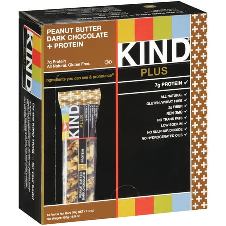 Kind Fruit and Nut Bars Peanut Butter Dark Chocolate, 1.4 oz, 12 Count