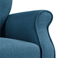 thumbnail image 2 of Yaheetech Modern Upholstered Accent Chair with Wooden Leg for Living Room, Navy Blue, 2 of 7