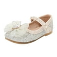 thumbnail image 1 of B91xZ Chaussures pour Tout-Petits Filles Ballerines Rentrée Scolaire Chaussures de Princesse Mariage, 1.5, 1 of 5
