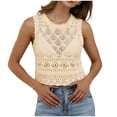 thumbnail image 2 of Aezemi Women Hollow out Tank Tops, Beach Crochet Cover Pullover Shirts, Eyelet Summer Sleeveless Fashion Undershirts, 2 of 6