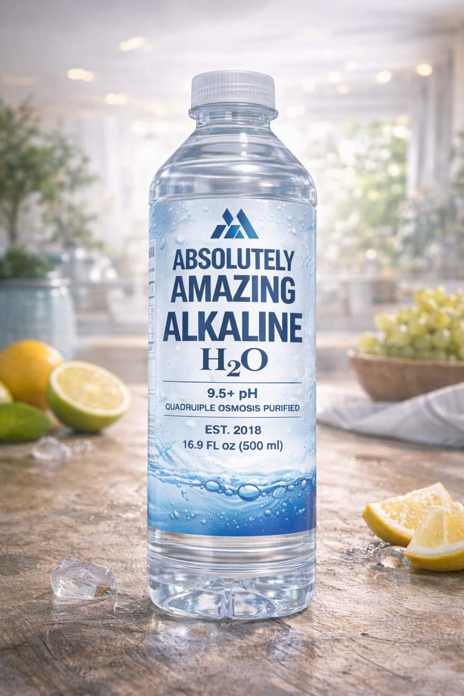 Absolutely Amazing Alkaline H2O premium pure alkaline drinking water- 16.9 oz Bottle (9.5+ PhB)
