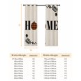 thumbnail image 6 of Fsddascl Orange Pumpkin Fall Blackout Curtains for Bedroom/Living Room, Thermal Insulated Kitchen Curtains, Plaid Leaves Pastoral Retro Beige Grommet Darkening Window Treatment Drapes 27.5"x39"x2, 6 of 6