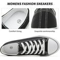 thumbnail image 5 of Women's and men's Classic Fashion White Low-Top Sneakers - Comfortable Lace-Up Canvas Shoes, 5 of 13