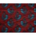 thumbnail image 4 of oneOone Polyester Lycra Dark Red Fabric Bird Block Fabric For Sewing Printed Craft Fabric By The Yard 56 Inch Wide, 4 of 4