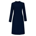 thumbnail image 5 of Elvqul Dresses for Women Long Sleeve Crew Neck Womens Dresses Plus Size Plain Pullover Long Dresses Navy Fashion, 5 of 7