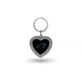 thumbnail image 2 of Carolina Panthers Bling Rhinestone Heart Keychain, 2 of 2