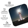thumbnail image 4 of Kll Square Drink Coasters Set Of 4,Pu Leather Absorbent Coasters Set Decorative Coffee Cup Coasters Housewarming Gift For Home Decor-Peggy'S Cove Lighthouse, 4 of 9