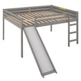 thumbnail image 5 of Clearance! Loft Bed with Slide, Multifunctional Design, Full (Gray), 5 of 9