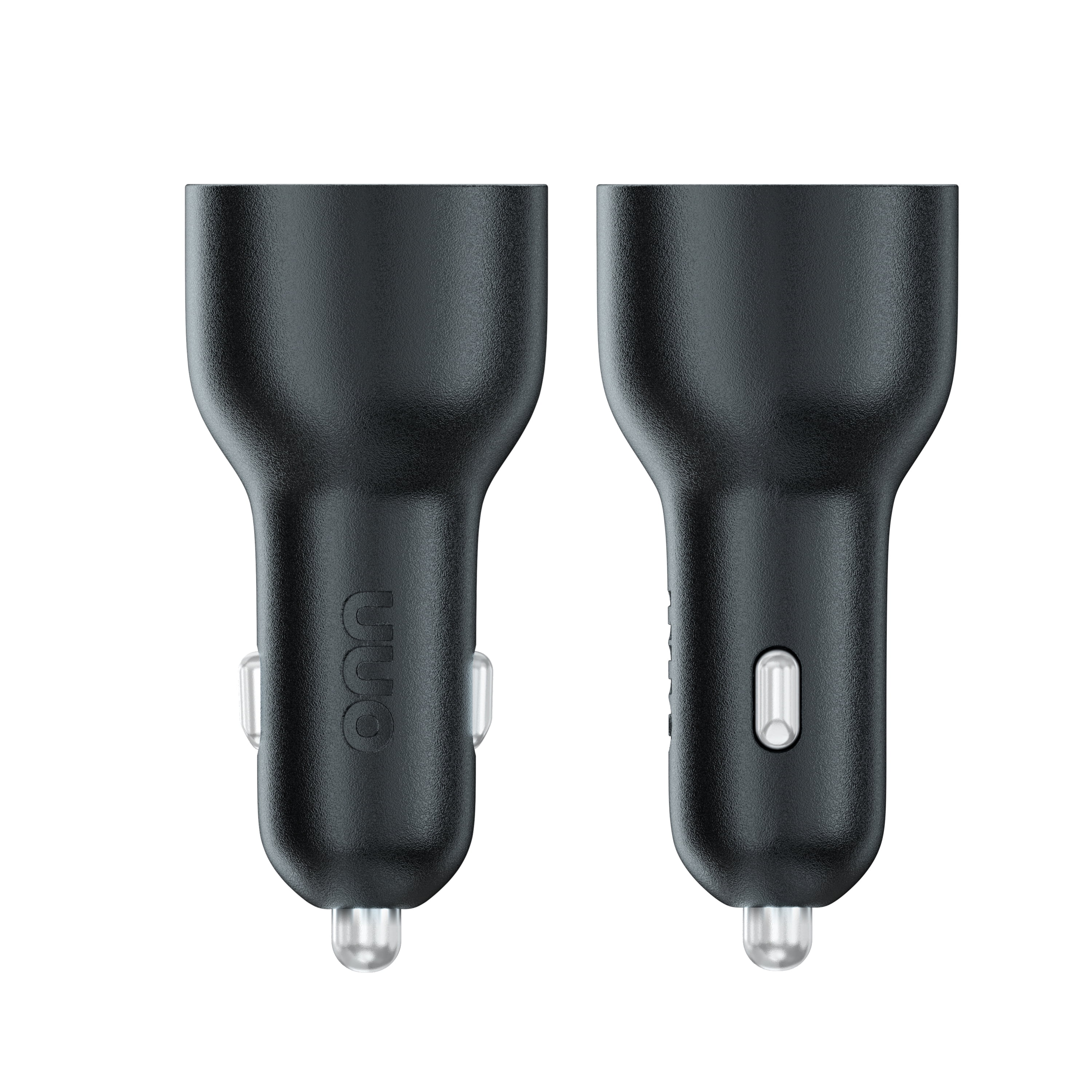 (5 pack) Onn 32W Dual USB-C and USB-A Port Car Fast Charger, USB-IF Certified, Compact Design