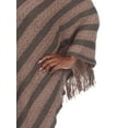 thumbnail image 5 of White Mark Women's Plus Size Hooded Stripe Casandra Poncho, 5 of 5