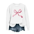 thumbnail image 2 of Mifsaly Girls Bow Sweatshirt Cute Long Sleeve Shirts Kids Oversized Spring Summer Tops Tween Dressy Casual Blouse Size 1-12 Years 2026, 2 of 7