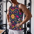 thumbnail image 5 of Logiee Cinco De Mayo Floral Print Men's Workout Tank Top,Quick Dry Workout Tank Top,Gym Muscle Tee,Fitness Bodybuilding Sleeveless T Shirt-4X-Large, 5 of 7
