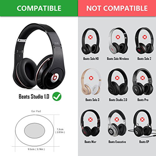 Beats Dre Beats Studio (1st Gen) Headphone Replacement Ear Pad / Ear Cushion / Ear Cups Ear Cover / Earpads Repair Parts - Walmart.com