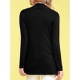 thumbnail image 5 of Made by Johnny Women's Draped Open Front Cardigan L BLACK, 5 of 6