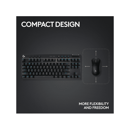 Logitech - PRO X TKL LIGHTSPEED Wireless Mechanical Linear Switch Gaming Keyboard with LIGHTSYNC RGB - Black