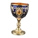 thumbnail image 2 of agua en relieve, vino metal, vajilla, decoración del hogar, mini cáliz reutilizable, para beber para bar, cena, champán Dorado azul profundo, 2 of 8