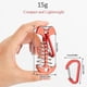 thumbnail image 2 of 12PCS Tent Stakes Aluminum Deck Tie Down, with Spring Buckle, Red, 2 of 5