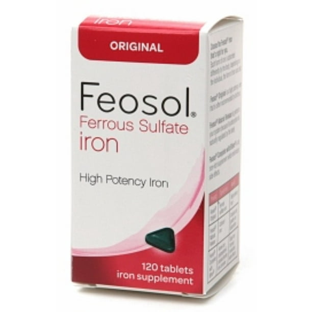 Feosol Ferrous Sulfate Iron, Original, Tablets 120 ea ... Feosol Ferrous Sulfate Iron, Original, Tablets 120 ea ...