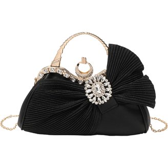 Women’s Satin Clutch Purse Pleated Evening Bag for Prom Weddings Parties s-l400.jpg main image 3