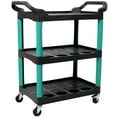 thumbnail image 6 of Olurrisa 3 Tier Rolling Auto Detail Cart With Wheels,Car Wash Organizer for Detailers Garage, Workshop, Repair Shop, Storage Tool, Green&Black, 6 of 9