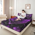 thumbnail image 4 of Feelyou Purple Love Heart Twin Sheet Sets, Magic Angel Wings Bedding, 3 Pieces, 4 of 7