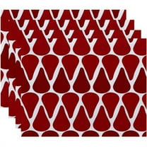 Simply Daisy 18" x 14" Watermelon Seeds Geometric Print Placemat, Set of 4